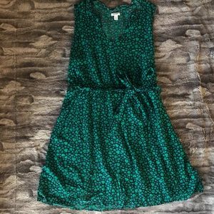 Old Navy XXL navy and green dress with hearts